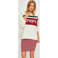 Pepe Jeans - Bluza Frankie. Szare bluzy rozpinane damskie Pepe Jeans, l, z nadrukiem, z bawełny, bez kaptura. Za 319,90 zł.
