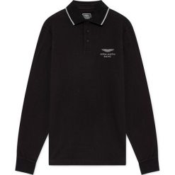 Koszulka polo w kolorze czarnym. Czarne koszulki męskie Hackett London, xxl, bez wzorów, polo, bez rękawów. W wyprzedaży za 299,95 zł.