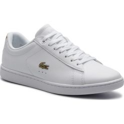 Sneakersy LACOSTE - Carnaby Evo 219 1 Sfa 7-37SFA0018216 Wht/Gld. Białe półbuty damskie Lacoste, ze skóry. Za 399,99 zł.
