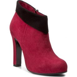 Buty zimowe damskie: Botki BALDOWSKI – W00148-2955-003 Zamsz Bordo 3/Czarny