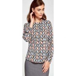 Wzorzysta Bluzka Elegancka Koszulowa z Klapą. Brązowe podkoszulki damskie marki Molly.pl, xl, bez wzorów, z poliesteru, eleganckie, z klasycznym kołnierzykiem, bez rękawów. Za 118,90 zł.