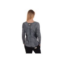 Cieniowany longsleeve z lustrzaną metką. Szare bluzy sportowe damskie marki Agnieszka martini, s, z aplikacjami, z bawełny. Za 180,00 zł.