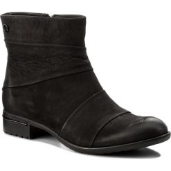 Botki CARINII - S4176 360-000-POL-769. Czarne botki damskie na obcasie marki Carinii, z nubiku. Za 249,00 zł.