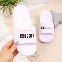 Klapki piankowe plażowe basenowe białe Big Star GG274A026 - biały. Białe klapki damskie BIG STAR, bez wzorów, bez obcasa. Za 49,99 zł.