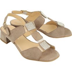 BRENDA ZARO F2046 suede sand paladio, sandały damskie. Sandały damskie Brenda Zaro, bez wzorów, bez obcasa, na obcasie, bez zapięcia. Za 399,90 zł.