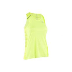Koszulka do biegania KIPRUN LIGHT damska. Żółte t-shirty damskie marki KALENJI, z poliesteru, z dekoltem na plecach. Za 69,99 zł.