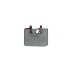TORBA LARGE ROUGH SILVER. Szare torebki klasyczne damskie marki Doubleu bag, bez wzorów, ze skóry, bez dodatków. Za 349,00 zł.