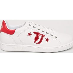 Trussardi Jeans - Buty. Zielone buty sportowe męskie Trussardi Jeans, z jeansu, na sznurówki. W wyprzedaży za 299,90 zł.