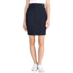 Guess Spódnica Niebieski. Niebieskie spódniczki damskie Guess, z aplikacjami, z elastanu. Za 395,95 zł.