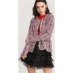 Czerwony Żakiet Lusty. Czerwone marynarki damskie Renee, s, z dzianiny. Za 99,99 zł.