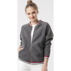 Ciemnoszara Bomberka Pallenilla. Szare bluzy damskie Born2be, xl, bez wzorów, z dzianiny, bez rękawów, bez kaptura. Za 49,99 zł.