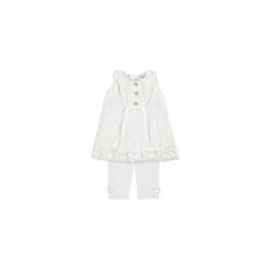 Śpiochy niemowlęce: KANZ Girls Sukienka + leginsy bright white