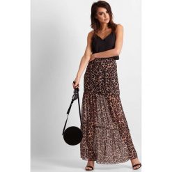Spódnica Maxi z Falbanami. Pomarańczowe spódniczki damskie Molly.pl, na co dzień, s, bez wzorów, casualowe, długie, mini, proste. Za 125,90 zł.