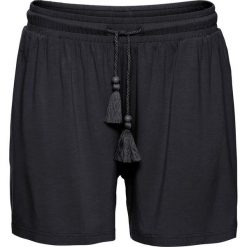 Szorty z dżerseju bonprix czarny. Czarne spodnie damskie bonprix, z dżerseju. Za 44,99 zł.