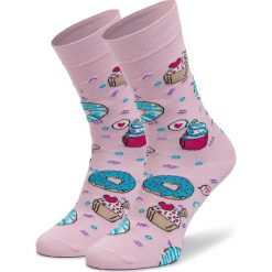 Skarpety Wysokie Unisex CUP OF SOX - Tłusty Ćwiartek Kolorowy Różowy. Różowe skarpetki damskie Cup of sox, bez wzorów, z elastanu. Za 24,00 zł.