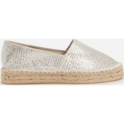 Srebrne espadryle - Srebrny. Szare espadryle damskie Reserved, bez wzorów, bez obcasa. Za 99,99 zł.