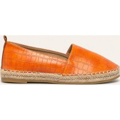 Answear - Espadryle Coura. Pomarańczowe espadryle damskie ANSWEAR, bez wzorów, z gumy, bez obcasa, na obcasie. W wyprzedaży za 59,90 zł.