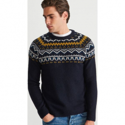 Wzorzysty sweter - Granatowy. Niebieskie bez kategorii Reserved, xl. Za 139,99 zł.