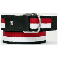 Tommy Hilfiger - Pasek. Szare paski męskie marki TOMMY HILFIGER, w paski, z materiału. Za 179,90 zł.