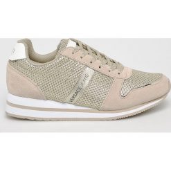 Versace Jeans - Buty. Żółte buty sportowe damskie Versace Jeans, bez wzorów, z jeansu, sportowe. W wyprzedaży za 319,90 zł.