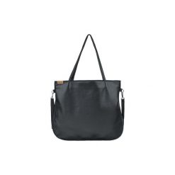 Pacco bag czarna torebka z dodakowym długim paskiem. Czarne torebki klasyczne damskie marki Hairoo, w paski, na ramię. Za 190,00 zł.