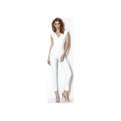 Kombinezon Monique. Białe kombinezony eleganckie damskie marki Wow fashion, z poliamidu, z dekoltem w serek, z krótkim rękawem, długie. Za 279,00 zł.