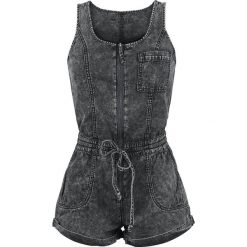 Kombinezony damskie: Forplay Denim Jumpsuit Kombinezon szary