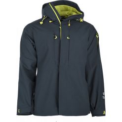 Kurtki sportowe męskie: ELBRUS Męska Kurtka KAYLE MIDNIGHT GREY/LIMEADE r. L