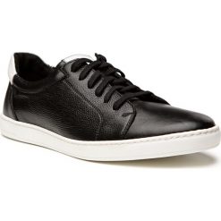 Sneakersy Czarne Amber. Czarne sneakersy męskie LANCERTO, bez zapięcia. W wyprzedaży za 299,90 zł.