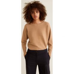 Mango - Sweter Vani. Brązowe swetry klasyczne damskie Mango, l, z poliesteru, z okrągłym kołnierzem. Za 119,90 zł.