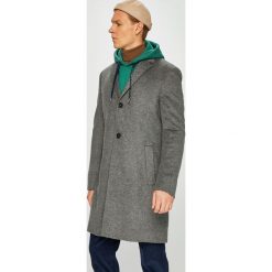 Calvin Klein - Płaszcz. Szare płaszcze przejściowe męskie marki Calvin Klein, m, z wiskozy, klasyczne. W wyprzedaży za 899,90 zł.