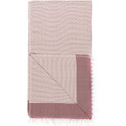 Chusty damskie: Chusta hammam w kolorze beżowo-szaroróżowym – 180 x 95 cm