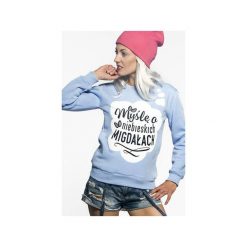 Bluza Baby Blue Niebieskie Migdały!. Niebieskie bluzy niemowlęce marki ŁAP NAS, s, z nadrukiem, z bawełny. Za 149,00 zł.