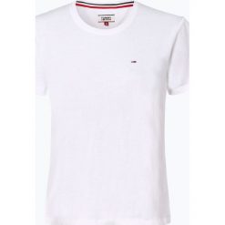 Tommy Jeans - T-shirt damski, biały. Białe t-shirty damskie Tommy Jeans, s, bez wzorów, z jeansu, bez kołnierzyka. Za 139,95 zł.