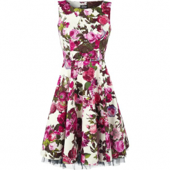 H&R London Audrey 50's Sukienka wielokolorowy. Brązowe sukienki balowe H&R London, s, z nadrukiem, z tiulu. Za 211,90 zł.