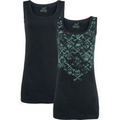 Topy damskie: Full Volume by EMP Falling Apart Top damski czarny/zielony