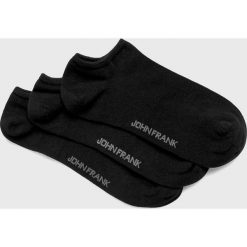 John Frank - Skarpety (3-pack). Czarne skarpetki męskie John Frank, bez wzorów, z elastanu. Za 39,90 zł.