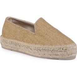 Espadryle MANEBI - Slippers D F 4.2 D0 Gold Light. Żółte espadryle damskie Manebi, bez wzorów, z tworzywa sztucznego, bez obcasa, na płaskiej podeszwie. Za 449,00 zł.