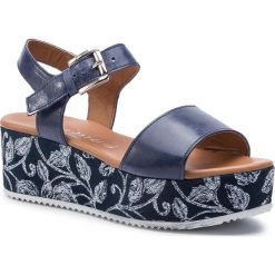 Sandały SERGIO BARDI - Archi SS127309018KD 122. Niebieskie klapki damskie Sergio Bardi, bez wzorów, ze skóry, bez obcasa. W wyprzedaży za 239,00 zł.