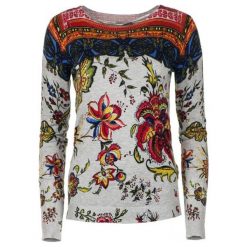 Desigual Sweter Damski Chintz M Wielobarwny. Szare swetry damskie Desigual, m, bez wzorów, bez rękawów, bez kaptura. W wyprzedaży za 277,00 zł.