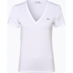 Lacoste - T-shirt damski, czarny. Czarne t-shirty damskie marki Lacoste, z aplikacjami. Za 199,95 zł.
