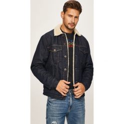 Pepe Jeans - Kurtka jeansowa Pinner. Niebieskie płaszcze męskie Pepe Jeans, s, bez wzorów, z bawełny, krótkie, bez kaptura. W wyprzedaży za 449,90 zł.