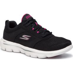 Buty SKECHERS - Go Walk Evolution Ultra-Enhance 15734/BKPK Black/Pink. Czarne buty sportowe damskie Skechers, bez wzorów, ze skóry ekologicznej, sportowe, na fitness i siłownię. W wyprzedaży za 179,00 zł.