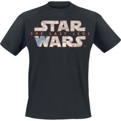 T-shirty męskie: Star Wars Episode 8 - Die letzten Jedi - Blue Print Logo T-Shirt czarny