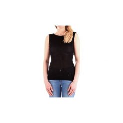Bluzki Fracomina FR19SM802. Czarne bluzki damskie Fracomina, xl, bez wzorów, bez kołnierzyka, bez rękawów. Za 141,72 zł.