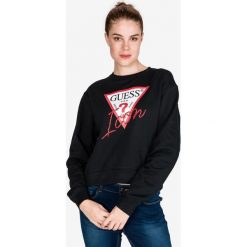 Guess Icon Bluza Czarny. Czarne bluzy damskie Guess, s, z nadrukiem, z bawełny, bez rękawów, bez kaptura. Za 292,95 zł.