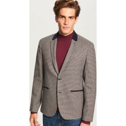 Marynarka w kratę slim fit - Bordowy. Czerwone marynarki męskie slim fit Reserved. Za 299,99 zł.