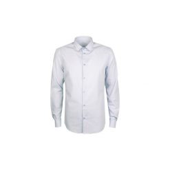 Koszule z długim rękawem Versace V300197FS VT01857 / Camica Trend. Niebieskie koszule męskie VERSACE, m, bez wzorów, bez kołnierzyka, z długim rękawem. Za 349,00 zł.