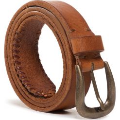 Pasek Damski WRANGLER - Looping Belt W0D8U1X81 Cognac. Pomarańczowe paski damskie Wrangler, w paski, ze skóry. W wyprzedaży za 159,00 zł.