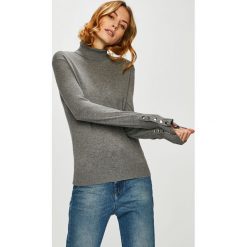 Vero Moda - Sweter. Szare swetry damskie Vero Moda, s, bez wzorów, z bawełny, z krótkim rękawem. W wyprzedaży za 59,90 zł.